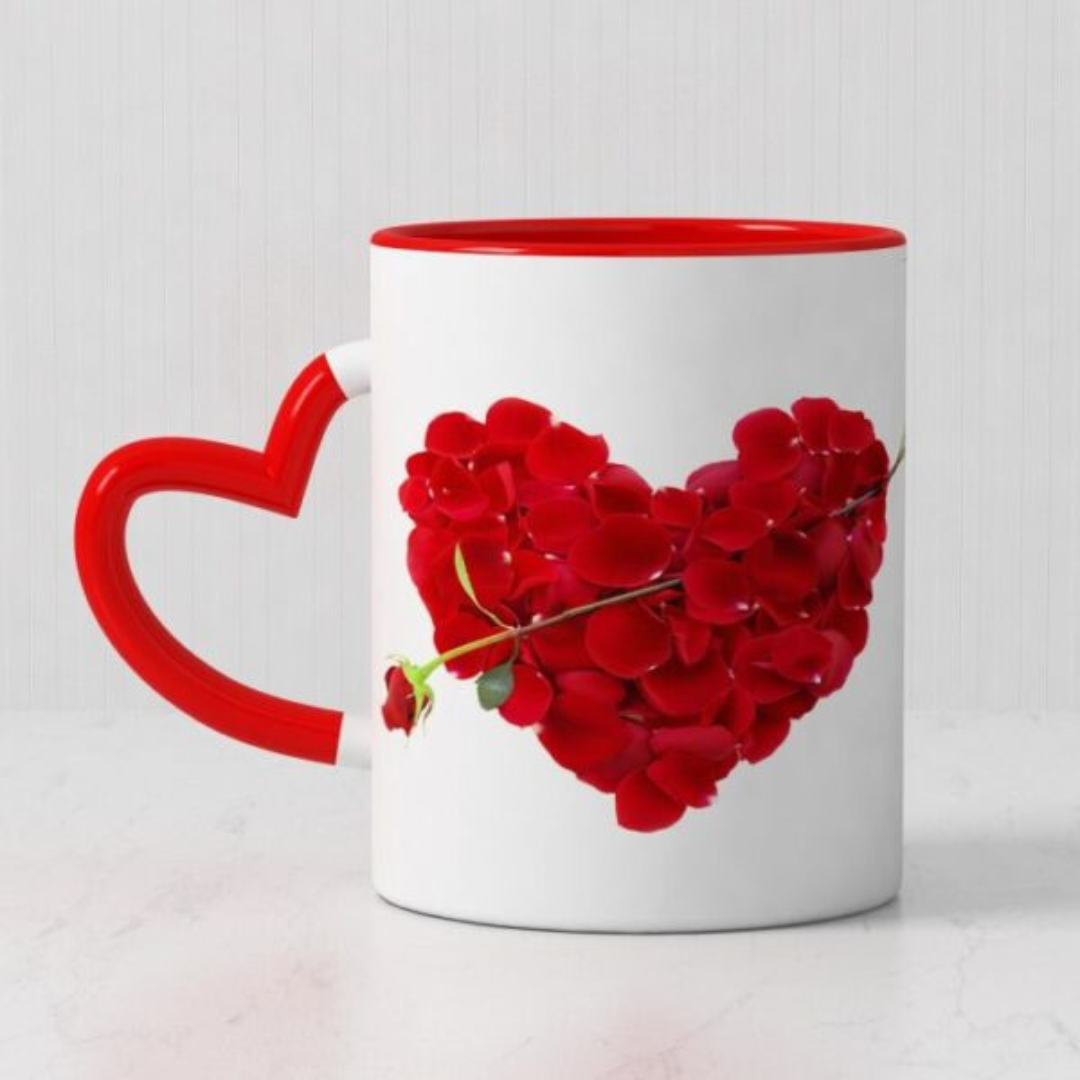 Customize Red Heart Mug
